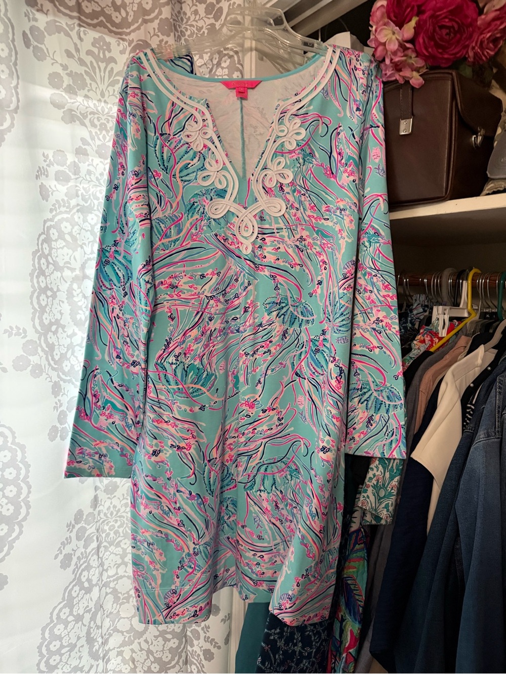 Lilly Pulitzer Bayside Blue Under the Moon dress XL